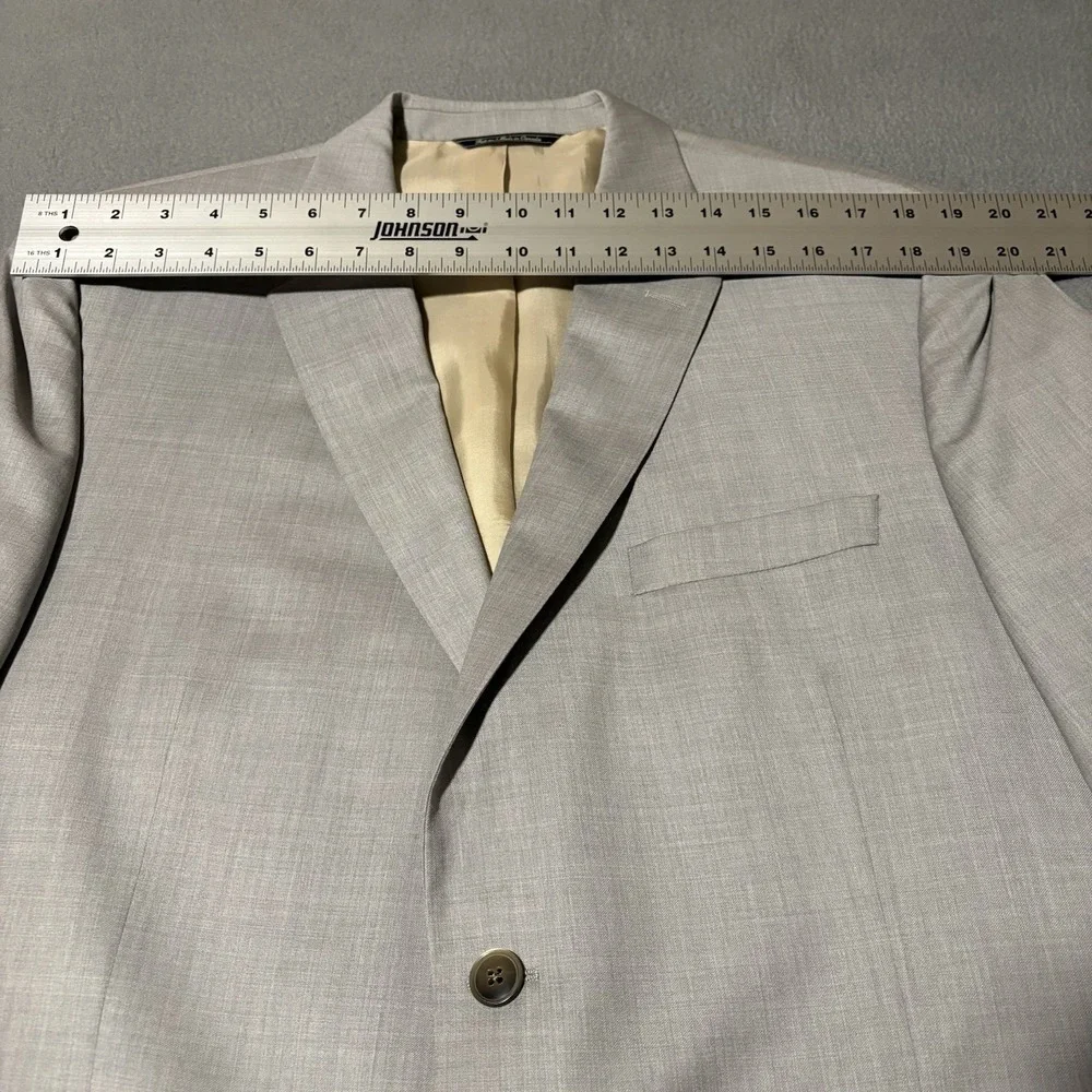 Loro Piana Blazer‎ 44R Light Gray Super 120'S Wool Canada Saks Fith Ave Jacket